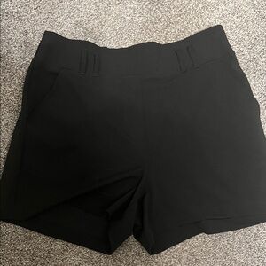 Maurices Women's High Waisted Pleated Black Shorts with Pockets